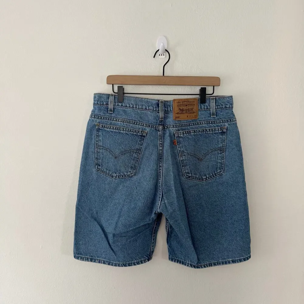 Levi's Orange Tab 505 Long Denim Shorts Waist 36